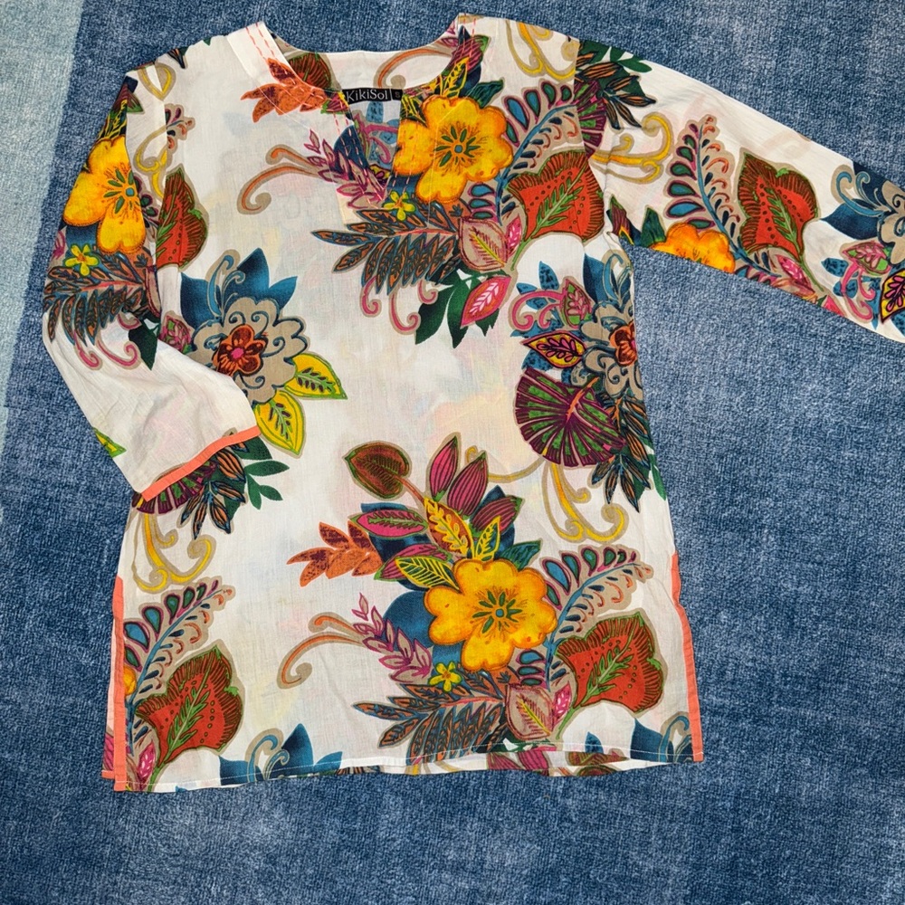 Cato Multicolor Floral Tunic Top